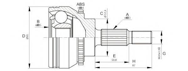 OPEN PARTS CVJ567110 Шарнирный комплект, приводной вал