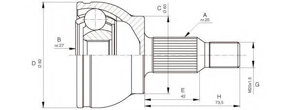 OPEN PARTS CVJ567810 Шарнирный комплект, приводной вал