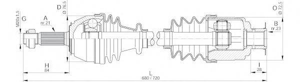 OPEN PARTS DRS601100 Приводной вал
