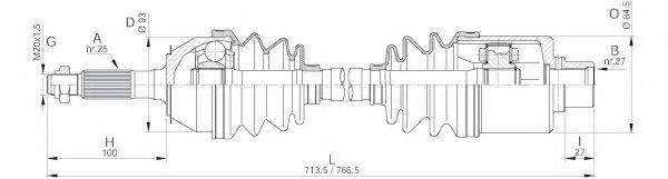 OPEN PARTS DRS602200 Приводной вал