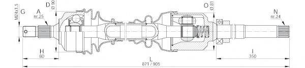 OPEN PARTS DRS602400 Приводной вал