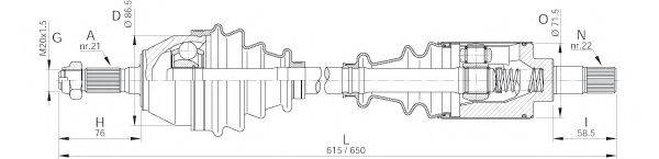 OPEN PARTS DRS603000 Приводной вал