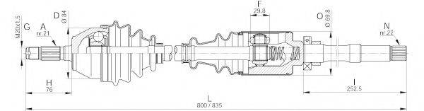 OPEN PARTS DRS603100 Приводной вал