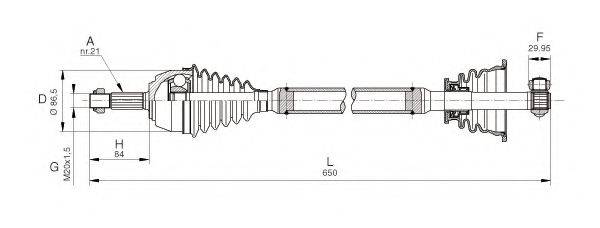 OPEN PARTS DRS603600 Приводной вал