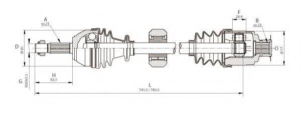 OPEN PARTS DRS603700 Приводной вал