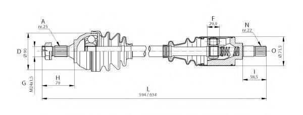 OPEN PARTS DRS604000 Приводной вал