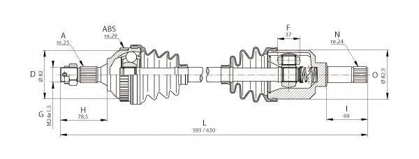 OPEN PARTS DRS604400 Приводной вал