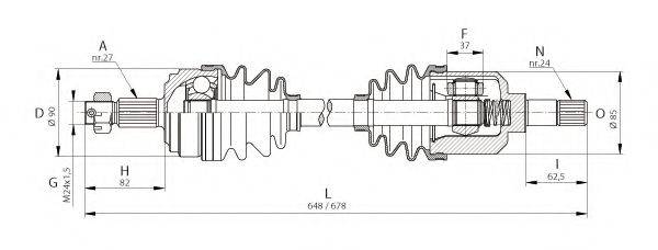 OPEN PARTS DRS604600 Приводной вал