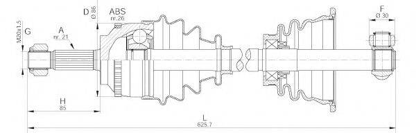 OPEN PARTS DRS606600 Приводной вал