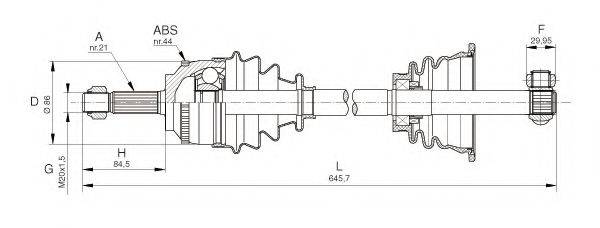 OPEN PARTS DRS610000 Приводной вал