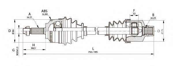 OPEN PARTS DRS610100 Приводной вал