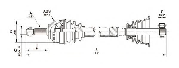 OPEN PARTS DRS611000 Приводной вал