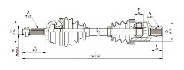 OPEN PARTS DRS613400 Приводной вал