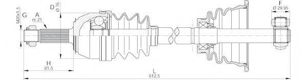 OPEN PARTS DRS613500 Приводной вал