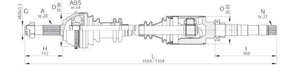 OPEN PARTS DRS613800 Приводной вал