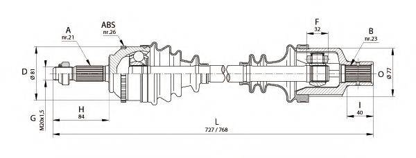 OPEN PARTS DRS614000 Приводной вал