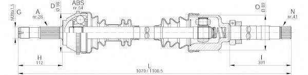 OPEN PARTS DRS614400 Приводной вал