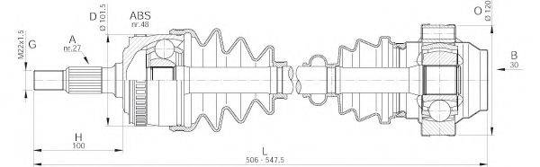 OPEN PARTS DRS615700 Приводной вал