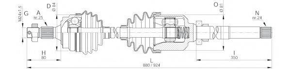 OPEN PARTS DRS615900 Приводной вал