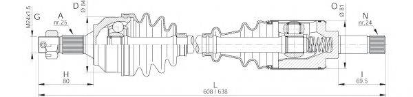 OPEN PARTS DRS616100 Приводной вал