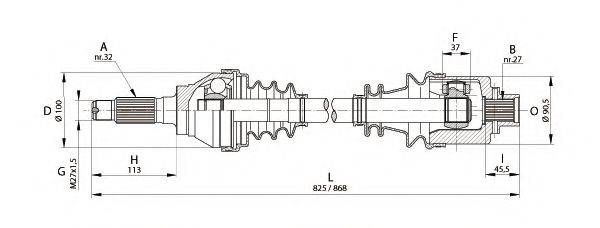 OPEN PARTS DRS616900 Приводной вал