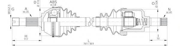 OPEN PARTS DRS617400 Приводной вал