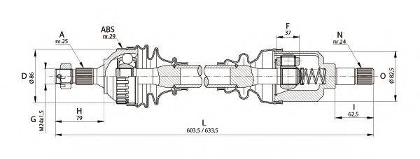 OPEN PARTS DRS617800 Приводной вал