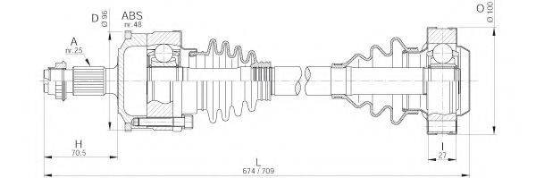 OPEN PARTS DRS618800 Приводной вал