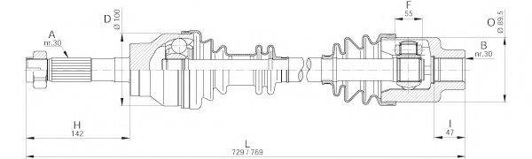 OPEN PARTS DRS619000 Приводной вал