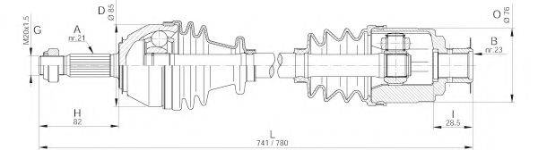 OPEN PARTS DRS622500 Приводной вал