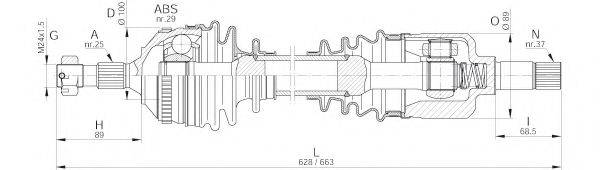 OPEN PARTS DRS622600 Приводной вал