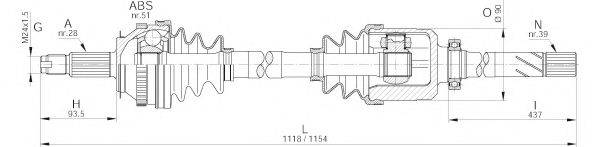 OPEN PARTS DRS623100 Приводной вал