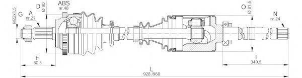 OPEN PARTS DRS624400 Приводной вал