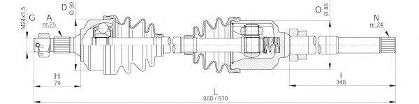 OPEN PARTS DRS624700 Приводной вал