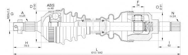 OPEN PARTS DRS627200 Приводной вал