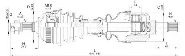 OPEN PARTS DRS628000 Приводной вал