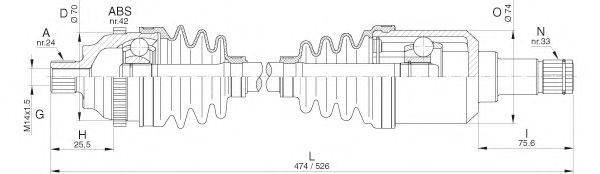 OPEN PARTS DRS629000 Приводной вал