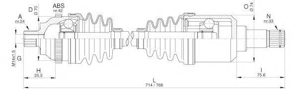 OPEN PARTS DRS629100 Приводной вал