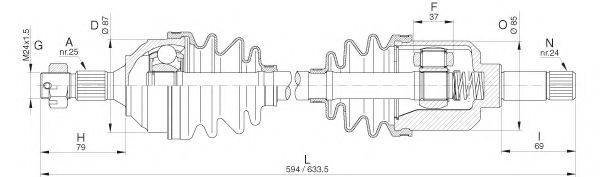 OPEN PARTS DRS630500 Приводной вал