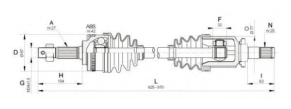 OPEN PARTS DRS632600 Приводной вал