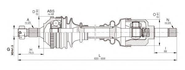 OPEN PARTS DRS632900 Приводной вал