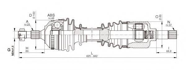 OPEN PARTS DRS633500 Приводной вал