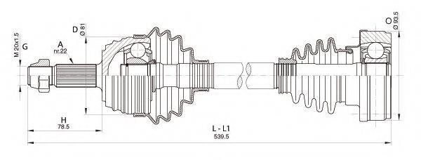 OPEN PARTS DRS633800 Приводной вал