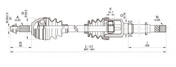 OPEN PARTS DRS634300 Приводной вал