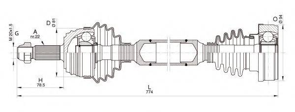 OPEN PARTS DRS634900 Приводной вал