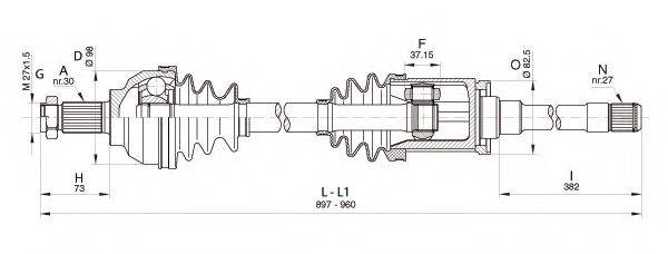 OPEN PARTS DRS635400 Приводной вал