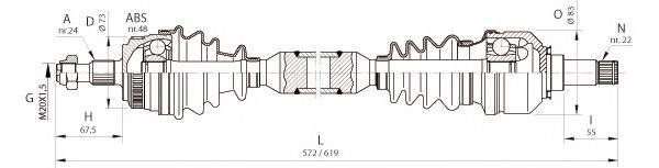 OPEN PARTS DRS636200 Приводной вал