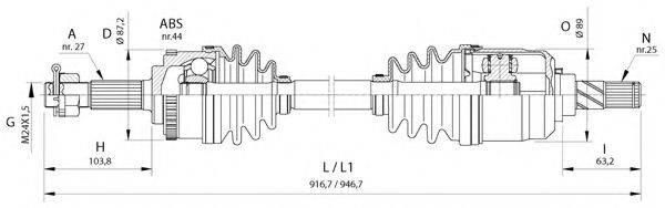 OPEN PARTS DRS637800 Приводной вал