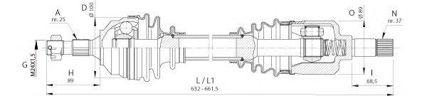 OPEN PARTS DRS639200 Приводной вал