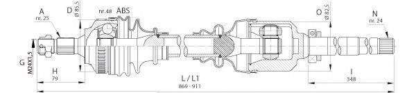 OPEN PARTS DRS639600 Приводной вал